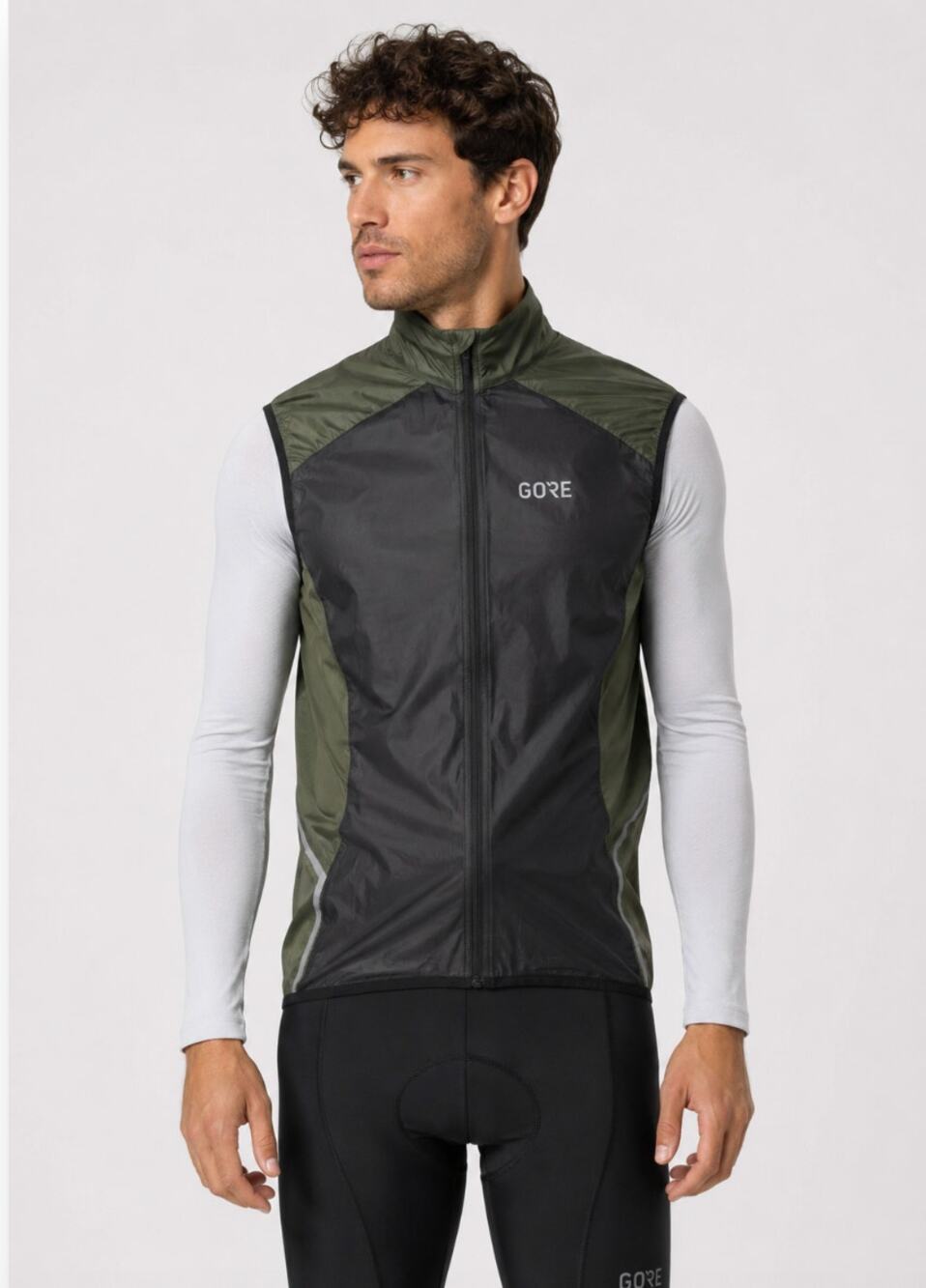 NWT  GOREWEAR Ambient GORE-TEX Infinium Windstopper Vest Men’s XXL Green Black